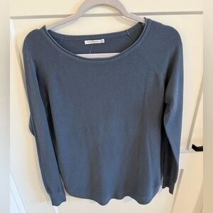 NWT Staccato Blue Knit Sweater Small Chico Lightweight Viscose Blend Pullover